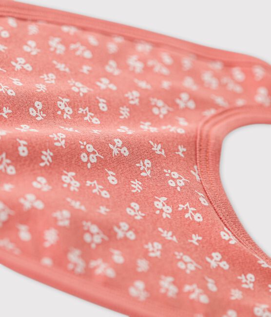 Slabbetje in biokatoen voor baby's roze PAPAYE/ MARSHMALLOW