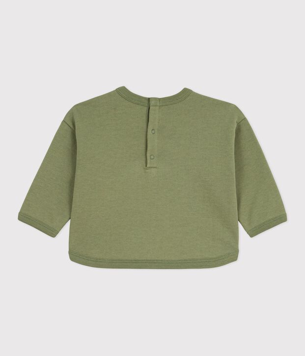 Baby katoenen hoodie met print OLIVINE