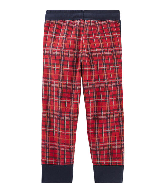 Mesh broek met Schotse ruit jongens rood TERKUIT/blauw SMOKING/ BELUGA
