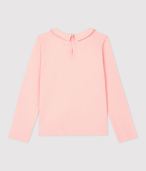 Tee-shirt manches longues en coton enfant fille rose MINOIS