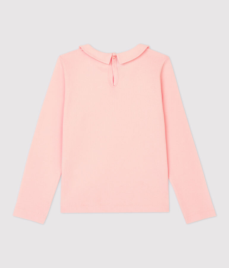 Katoenen meisjes t-shirt met lange mouwen roze MINOIS