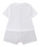 Kort babypakje uit twee stoffen voor babyjongens wit ECUME/beige BEIGE
