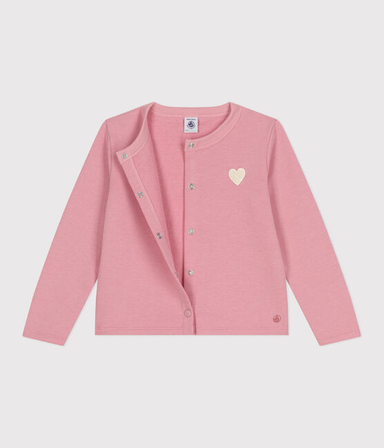 Effen fleece vestje voor kinderen roze CHARME