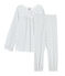 Pyjama petite fille en côte blanc MARSHMALLOW/bleu CONTES