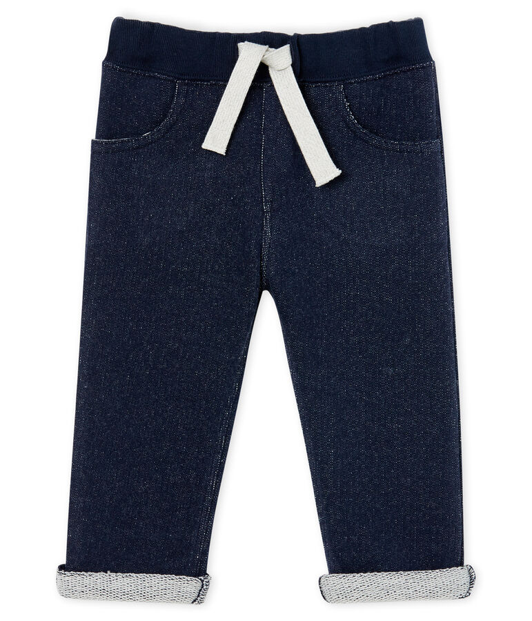 Broek van molton babyjongen blauw