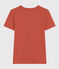 L'Iconique, effen katoenen T-shirt voor dames bruin FAMEUX