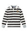 Jongenspolo in rugbystijl grijs CAPECOD/wit MARSHMALLOW