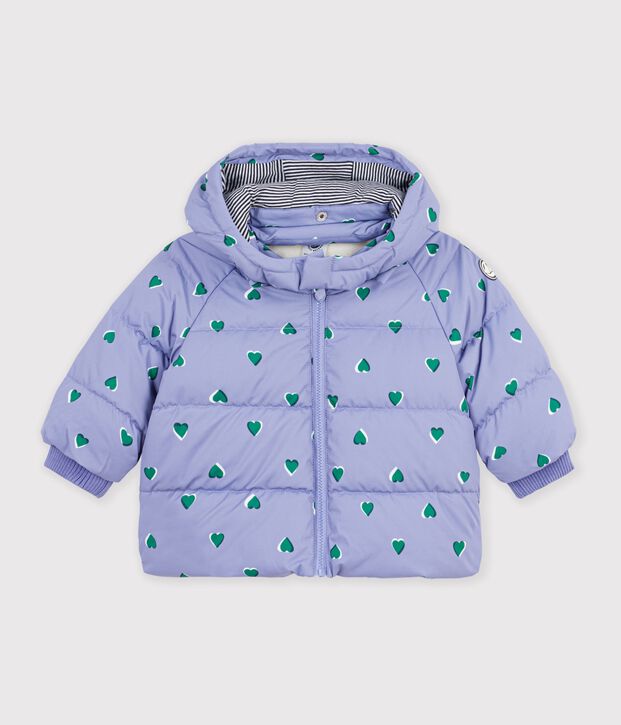 Donsjack van polyester met dierenprint voor baby's purper/multicouleur