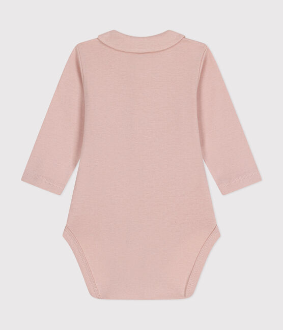Babybody met lange mouwen en kraagje roze SALINE