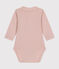Babybody met lange mouwen en kraagje roze SALINE