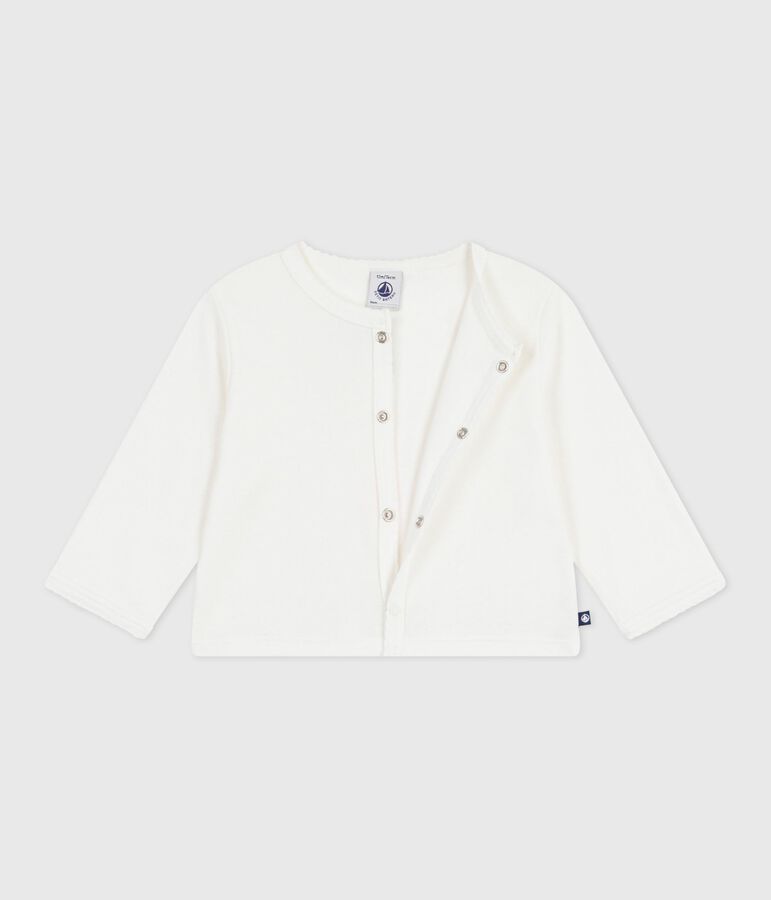 Effen katoenen babyvestje wit