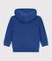 Katoenen sweatshirt met rits voor kinderen blauw