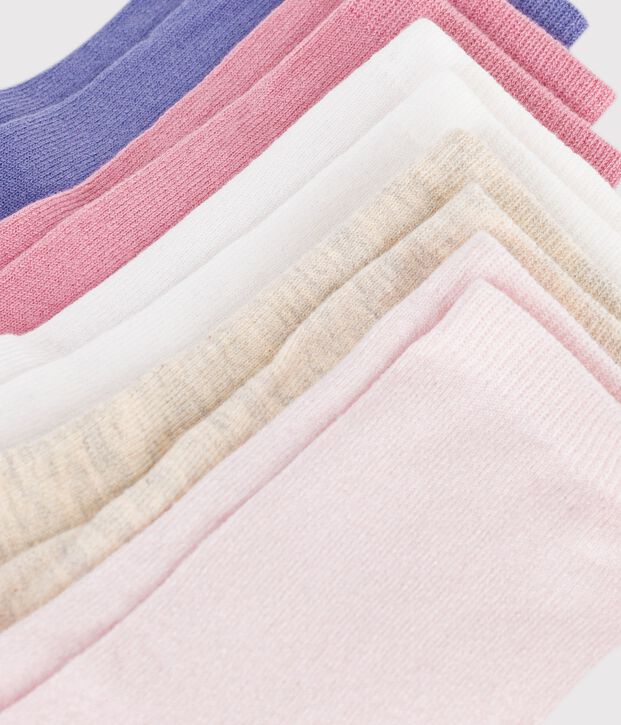 5 paar effen katoenen kindersokken multicouleur