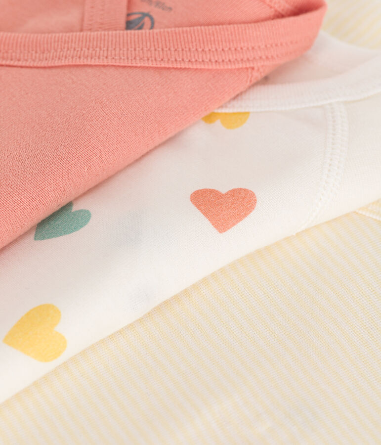 Set van 3 katoenen babyrompertjes met lange mouwen en print multicouleur
