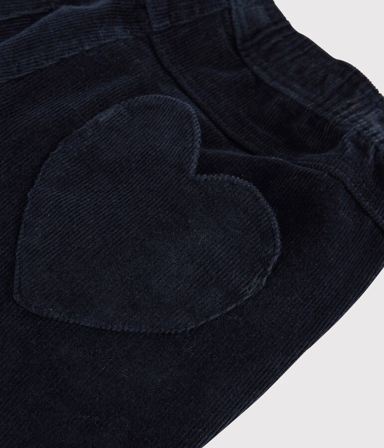 Fluwelen broek kinderen meisjes blauw