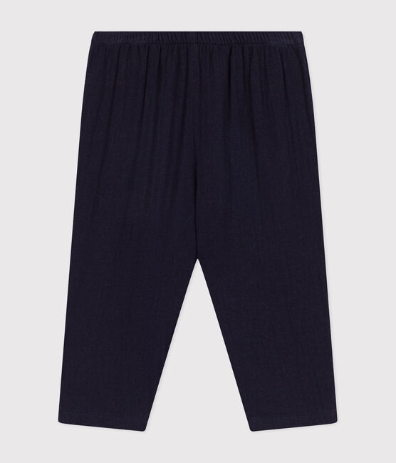 Pantalon en gaze de coton bébé bleu SMOKING