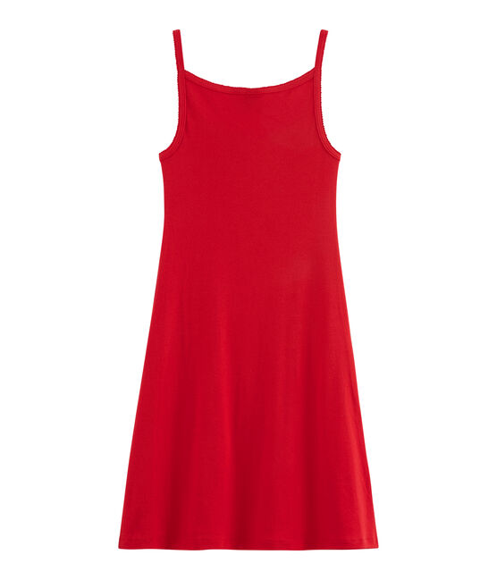 Damesjurk met bretels rood TERKUIT