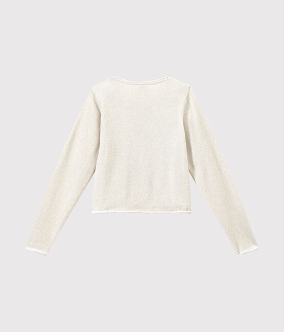 Feestelijke cardigan meisjes wit ECUME/bruin EM DORE