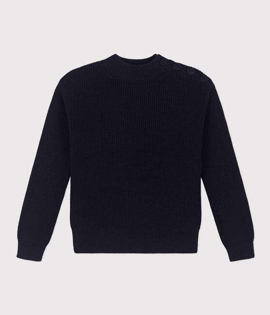 Pull en côte anglaise en coton Femme bleu SMOKING