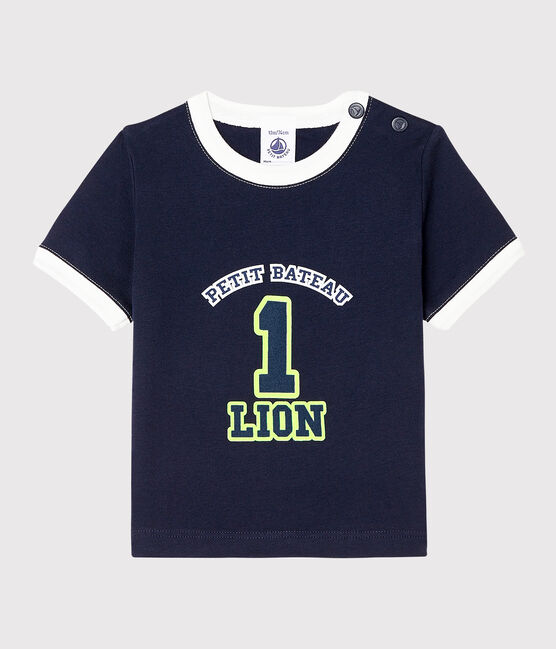 Tee shirt manches courtes bébé garçon bleu SMOKING