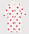 Combisac bébé en coton à col cœurs rouges blanc MARSHMALLOW/rouge TERKUIT