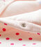 Combinaison ouatinée sans pieds bébé en coton blanc MARSHMALLOW/rose PETAL