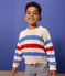 Pull rayé en coton enfant fille / garçon blanc AVALANCHE/ EDNA/ PEPS