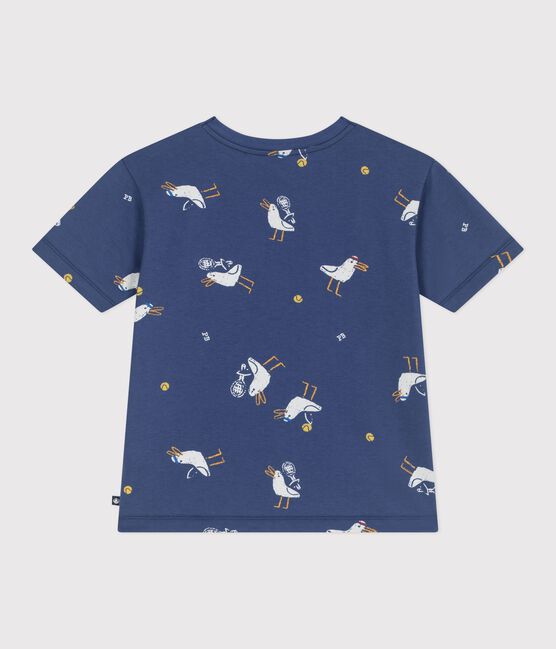Tee-shirt enfant manches courtes en coton imprimé mouettes CREPUSCULE/ MULTICO
