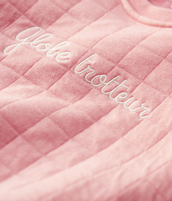 Robe matelassée bio bébé. rose CHARME