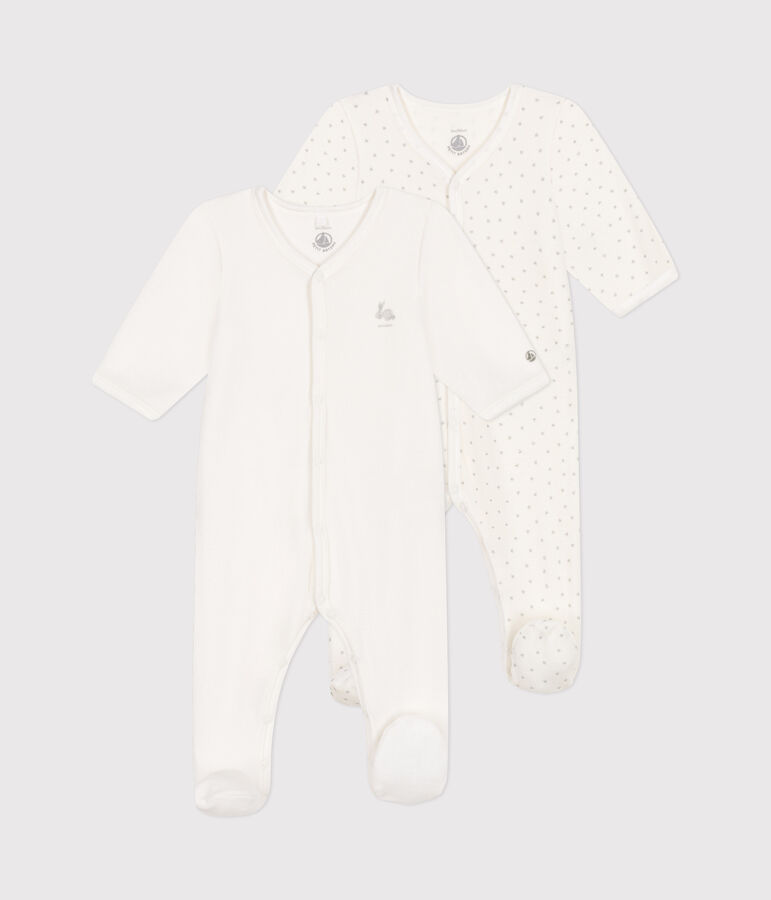 Lot de 2 pyjamas en velours b&eacute;b&eacute; multicouleur