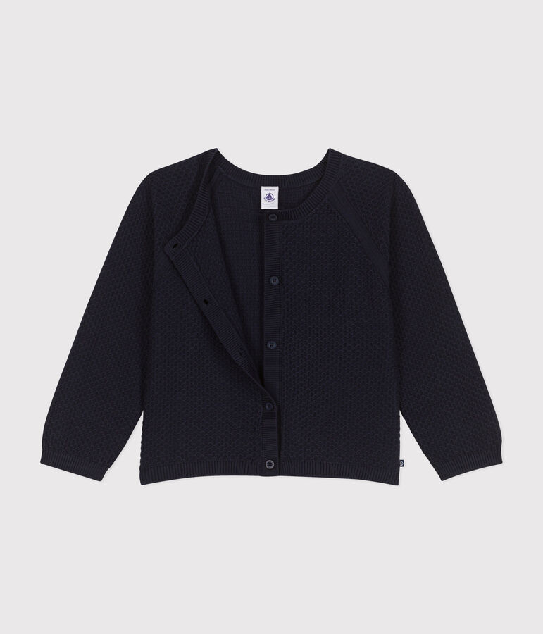 Cardigan en coton enfant fille bleu