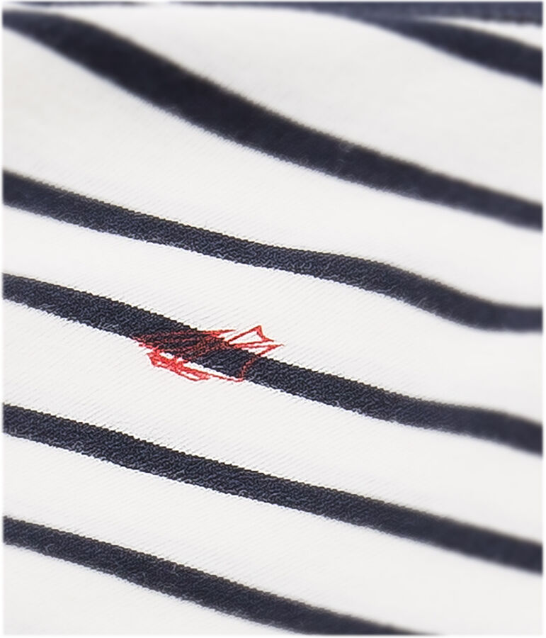 Gestreepte jongenspyjama wit/blauw