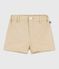 Effen katoenen short voor baby's beige SANDER