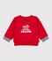 Sweatshirt bébé en coton à motifs rouge POMPEI