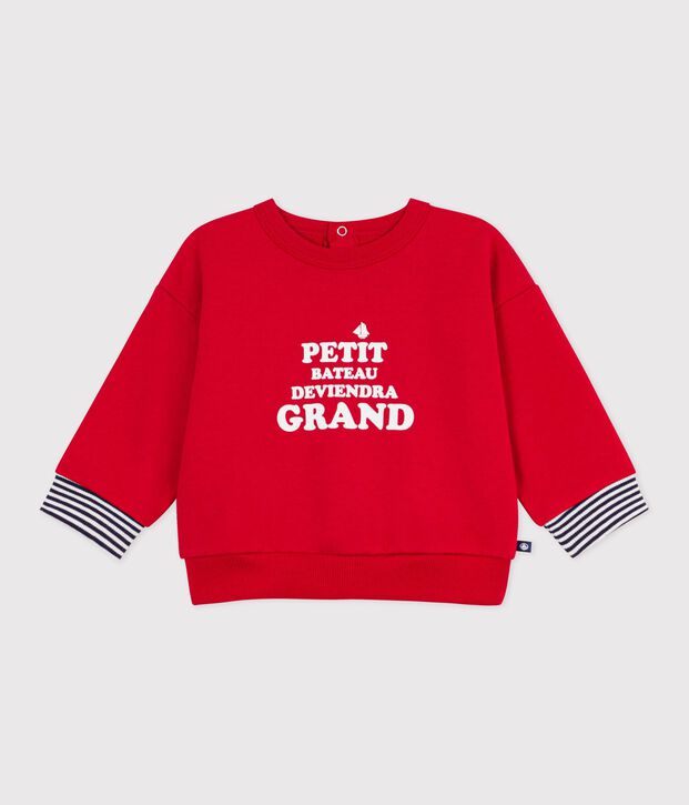 Katoenen sweatshirt voor baby's met motief rood