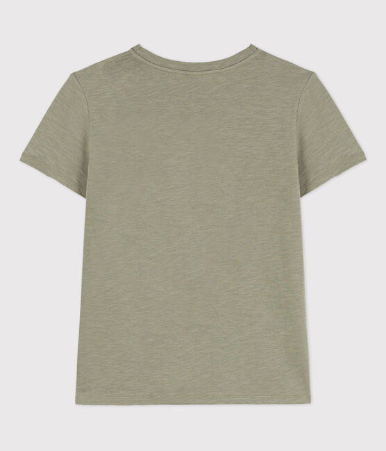 Tee-shirt LE DROIT col rond en coton Femme vert MARECAGE