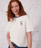 LE BOXY, katoenen T-shirt voor dames wit MARSHMALLOW