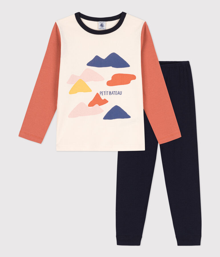 Pyjama enfant fille / gar&ccedil;on en coton bleu/multicouleur