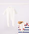 Baby hart buisvormige pyjama wit MARSHMALLOW