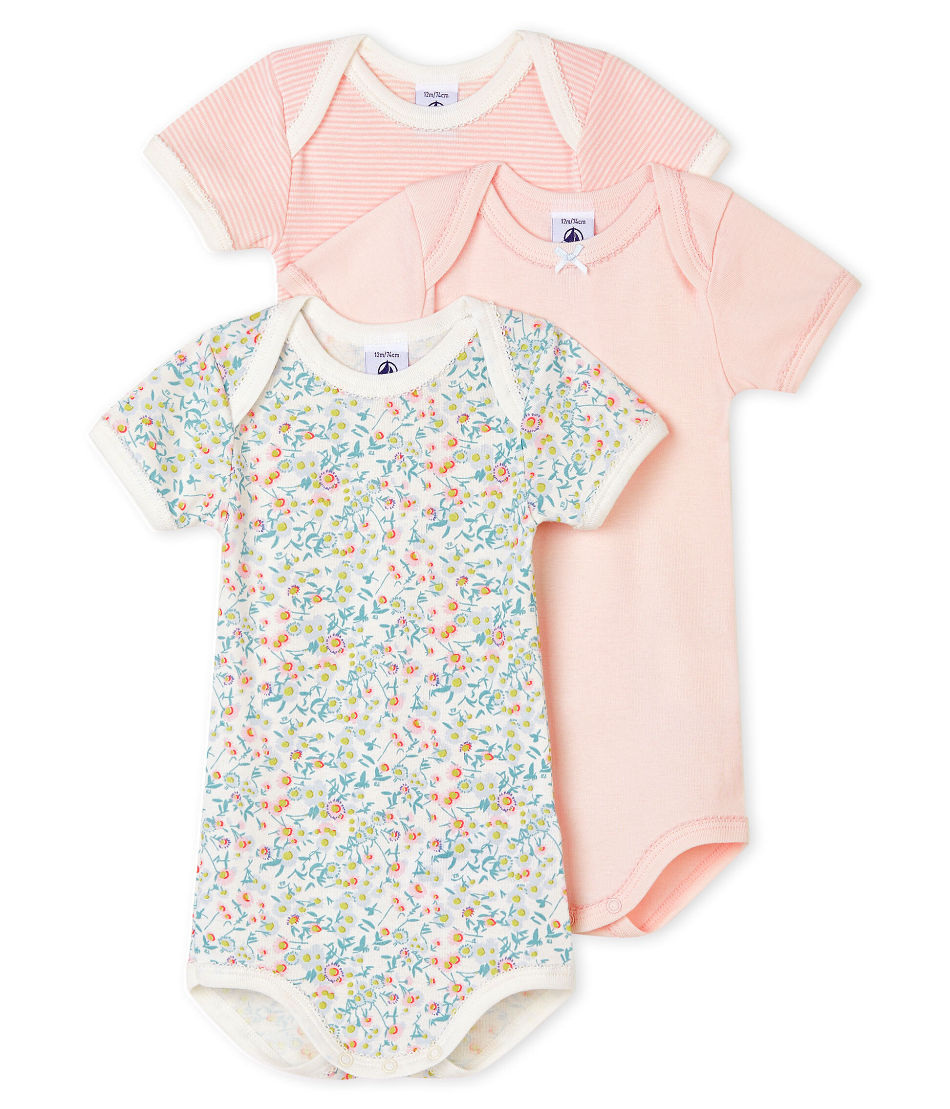 Lot de 3 Petit Bateau Body B/éb/é Fille