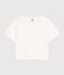 LE BOXY, T-shirt voor dames in katoen  wit MARSHMALLOW