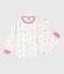 Pyjama enfant en coton imprimé étoiles blanc MARSHMALLOW/blanc MULTICO