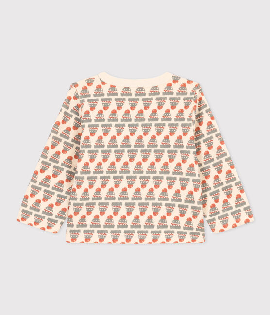 Cardigan voor baby's in dikke jersey met print wit AVALANCHE/ MULTICO