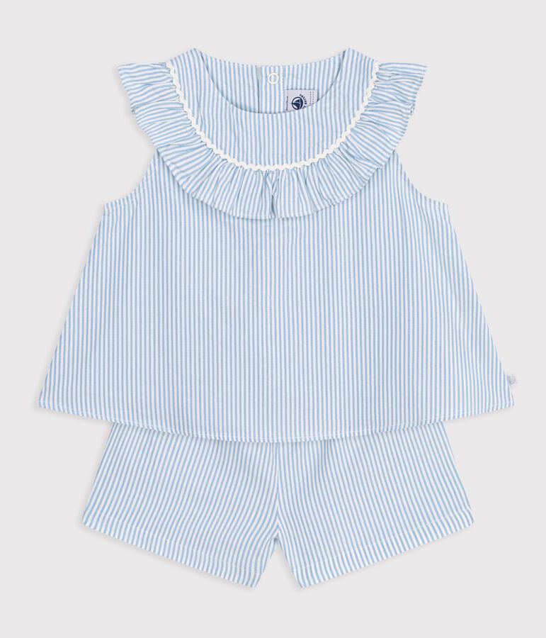 Ensemble cadeau b&eacute;b&eacute; en coton : ensemble 2 pi&egrave;ces multicouleur