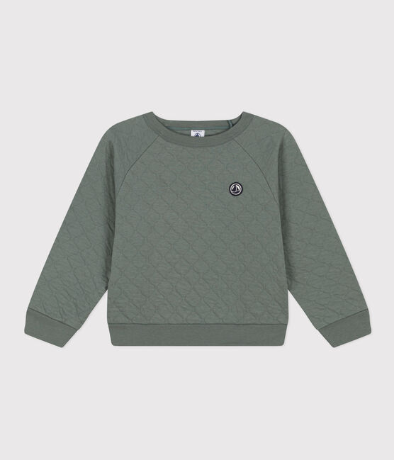 Sweatshirt en tubique matelassé enfant garçon vert THUYA