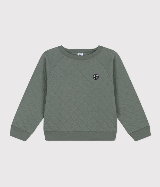 Jongensweatshirt in doorgestikte tubic THUYA