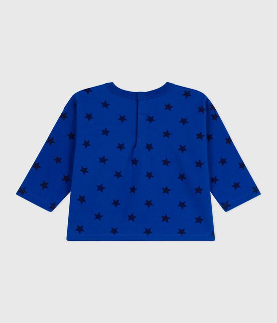 Tee-shirt bébé en coton à manches longues, imprimé étoiles bleu OLYMPIC/ SOIR
