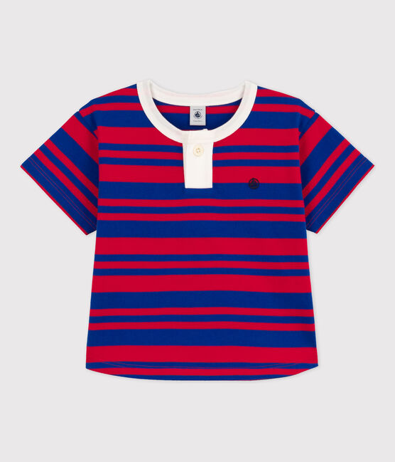 Tee-shirt manches courtes en coton enfant garçon blanc MARSHMALLOW