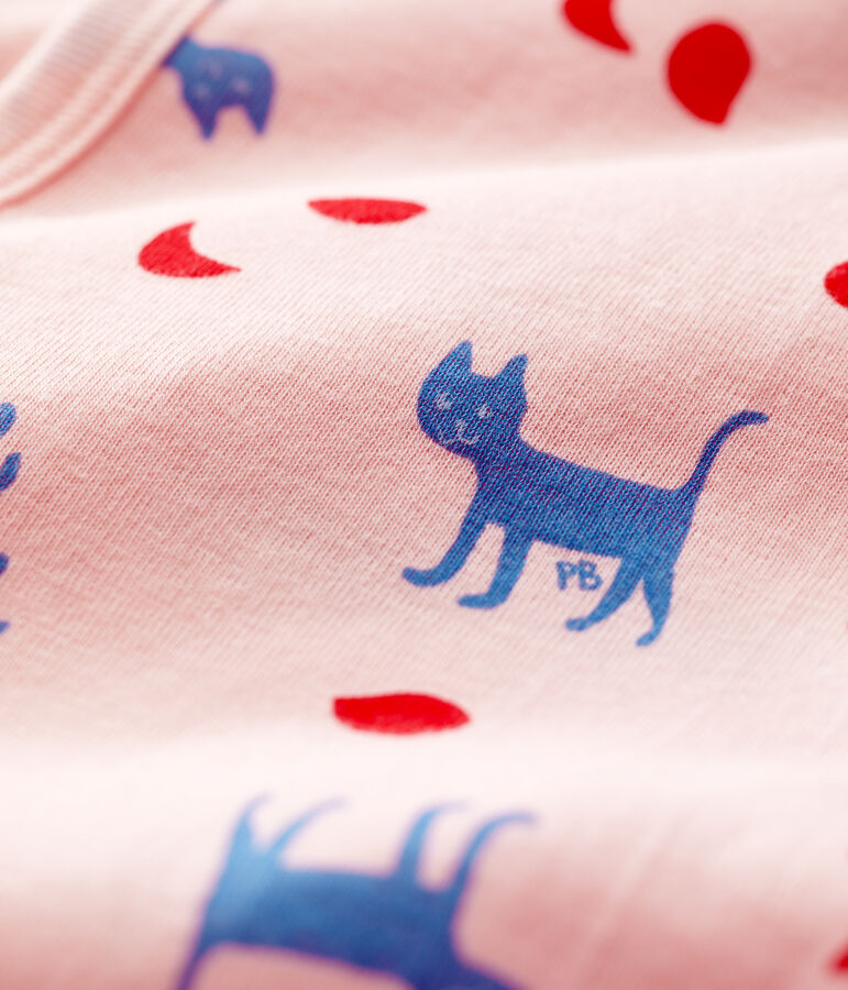 Dors-bien b&eacute;b&eacute; imprim&eacute; fantaisie sans pieds en coton rose/multicouleur