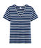 Tee shirt iconique femme bleu/blanc